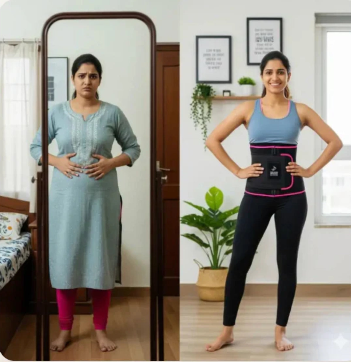 Adjustable Waist Trimmer Sweat Belt for Tummy Control & Daily Wear -Fast Belly fat Loss