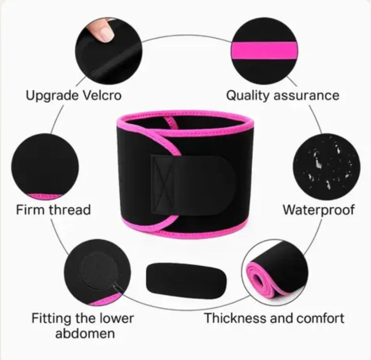 Adjustable Waist Trimmer Sweat Belt for Tummy Control & Daily Wear -Fast Belly fat Loss